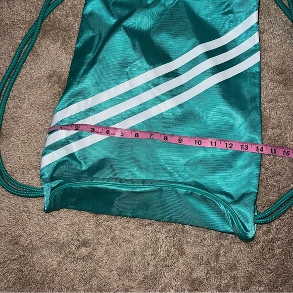 3/$25 🍄 Adidas Turquoise Unisex Drawstring Backpack - Picture 4 of 7